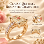 🌸 Vintage Floral Art Ring – Gold-Tone Statement Ring Collection ✨