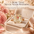 🌸 Vintage Floral Art Ring – Gold-Tone Statement Ring Collection ✨